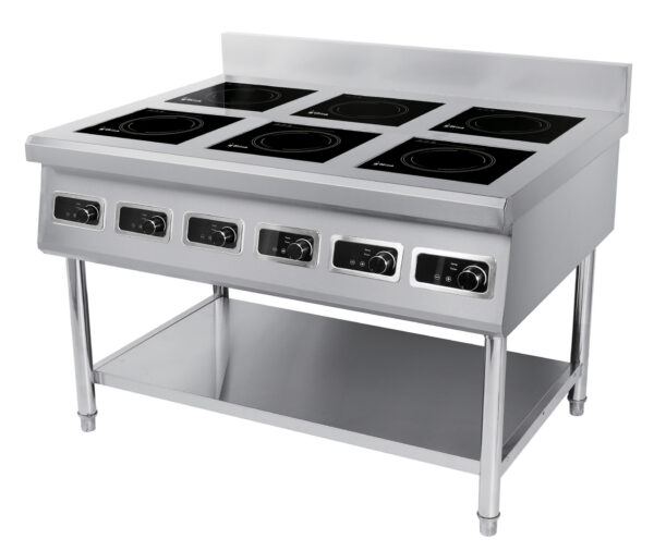 Indukcioni rešo - 6 zona, na otvorenom INOX postolju