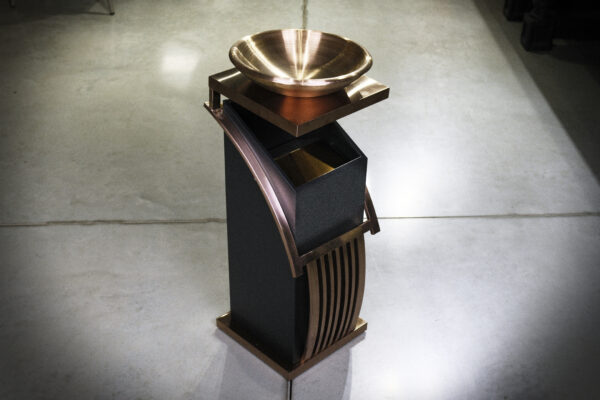 Spoljna pepeljara od inoxa - rose gold